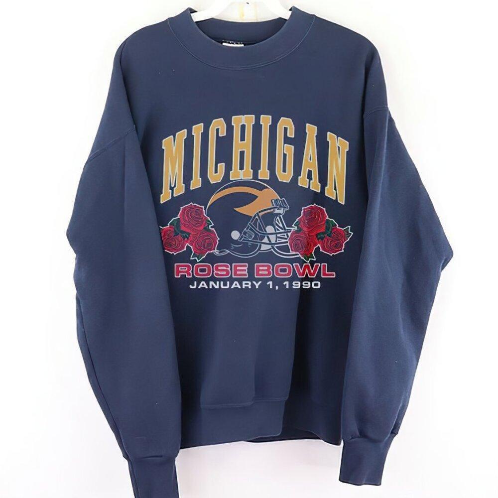 90S University Of Michigan Wolverines Rose Bowl Football Sweatshirt